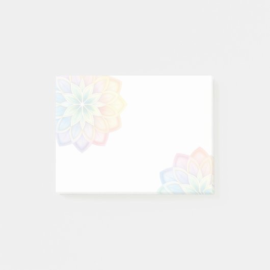 Post-it® Fleur pastel minimaliste arc-en-ciel (Devant)