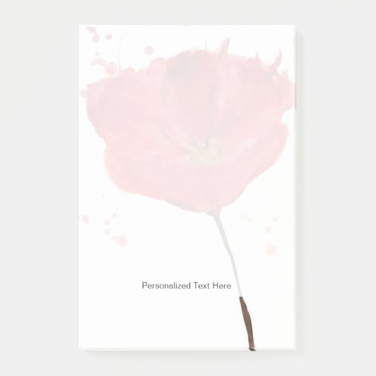 Post-it® Fleur peinte 2 de pavot d'aquarelle (Devant)