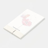 Post-it® Fleur peinte stylisée de pavot d'aquarelle (Incliné)