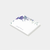 Post-it® Fleur personnalisée aquarelle violette (Incliné)