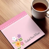 Post-it® Fleur personnalisée rose