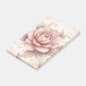 Post-it® Fleur Rose Élégante -- Floraison de Printemps (Incliné)