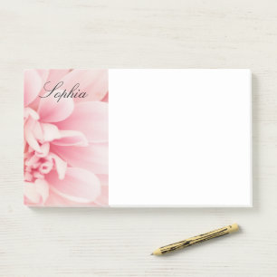 Post-it® Fleur rose et nom en écriture noire, Vs 2
