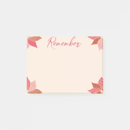 Post-it® Fleur rose et rouge joyeuse (Devant)