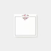 Post-it® Fleur rose pastel et violet personnalisée (Devant)