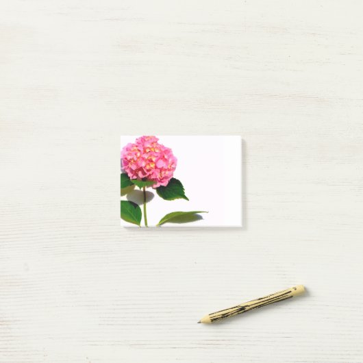 Post-it® Fleur rose rose rose Hydrangea (Sur un bureau)