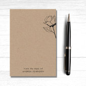 Post-it® Fleur Rose Rustique Kraft Du Bureau De Nom