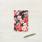 Post-it® Fleur rouge aquarelle (Sur un bureau)