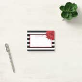 Post-it® Fleur Rouge Et Grandes Noires Et Blanches (Bureau)