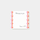 Post-it® Fleur rouge orange (Devant)