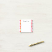 Post-it® Fleur rouge orange (Sur un bureau)