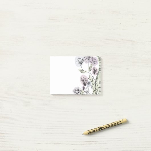 Post-it® Fleur sauvage (Sur un bureau)