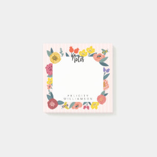 Post-it® Fleur sauvage Abstraite féminine, Feuillage et abe