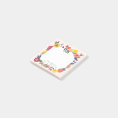 Post-it® Fleur sauvage Abstraite féminine, Feuillage et abe (Incliné)