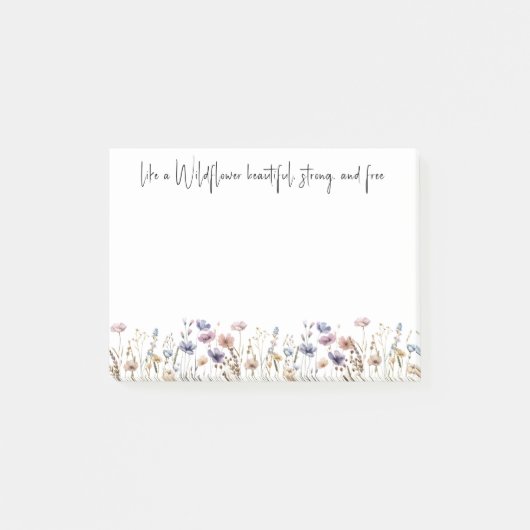 Post-it® Fleur sauvage aquarelle colorée (Devant)