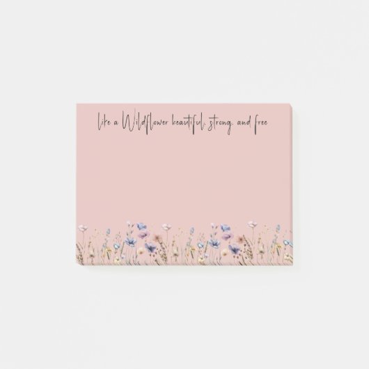 Post-it® Fleur sauvage couleur aquarelle (Devant)