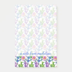 Post-it® Fleur sauvage d'aquarelle Cactus Motif