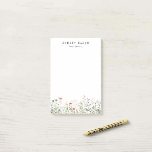 Post-it® Fleur sauvage Meadow (Sur un bureau)