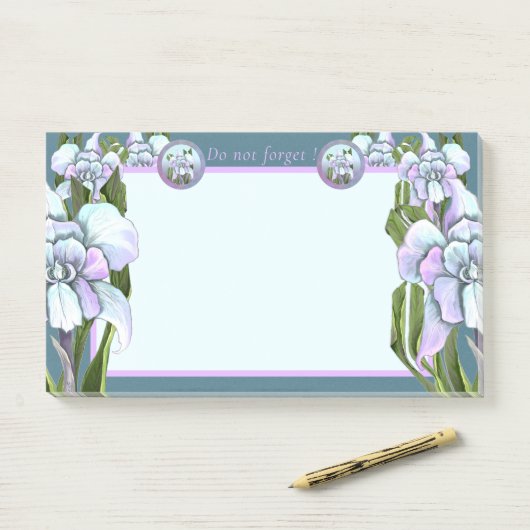 Post-it® Fleur Smeraldo (Sur un bureau)