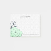 Post-it® Fleur verte Damas blanche (Devant)