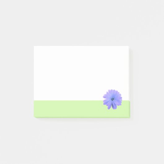 Post-it® Fleur Violette Bordure Verte (Devant)