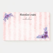 Post-it® Fleur violette délicate et bandes rouges molles 10 (Devant)