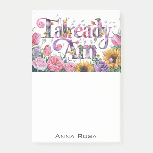 Post-it® *~* Fleurs 13 DÉJÀ AM AP85 Manifestation (Devant)