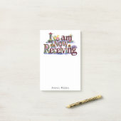 Post-it® *~* Fleurs 23 JE REÇOIS MAINTENANT L'AP85 Manifest (Sur un bureau)