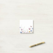 Post-it® Fleurs à l'aquarelle Bordure inférieure Fleurs sau (Sur un bureau)