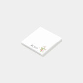 Post-it® Fleurs à monogramme personnalisable (Incliné)