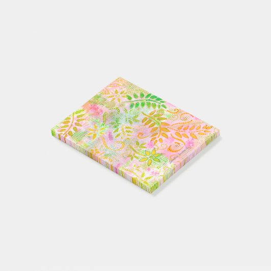 Post-it® Fleurs Abstraites et Feuilles (Incliné)