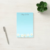 Post-it® Fleurs Amaryllis blanches sur des choses bleu clai (Bureau)
