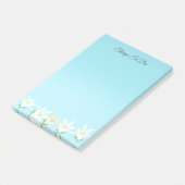 Post-it® Fleurs Amaryllis blanches sur des choses bleu clai (Incliné)