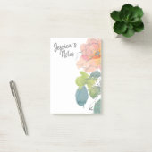 Post-it® Fleurs aquarelles corail et rose (Bureau)