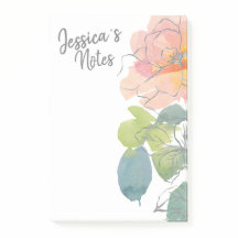 Fleurs aquarelles corail et rose