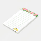 Post-it® Fleurs aquarelles & oiseaux Choses à faire lignées (Incliné)