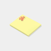Post-it® Fleurs aquarelles Pêche et Jaune (Incliné)