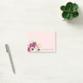 Post-it® Fleurs aquarelles rose violet (Bureau)