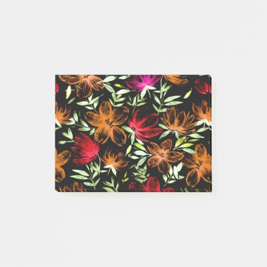 Post-it® Fleurs Aquarelles Rouges 3 (Devant)