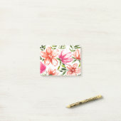 Post-it® Fleurs Aquarelles Rouges 5 (Sur un bureau)