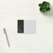 Post-it® Fleurs Art Déco sur fond noir (Bureau)