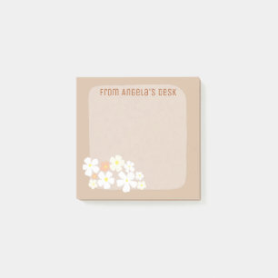 Post-it® Fleurs au coin Péches et Crème sur papier adhésif
