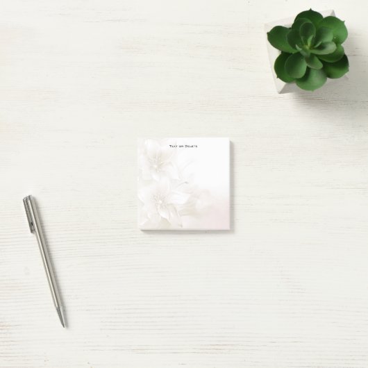 Post-it® Fleurs Blanches d'Ivoire Post it Notes (Bureau)