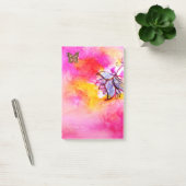 Post-it® FLEURS BLANCHES ET BOUTTERFLY rose Fuchsia Jaune (Bureau)