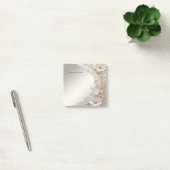 Post-it® Fleurs Blanches Modernes Perles Post it Notes (Bureau)