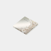 Post-it® Fleurs Blanches Modernes Perles Post it Notes (Incliné)