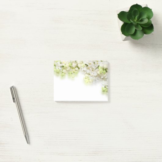 Post-it® Fleurs blanches post-it-notes (Bureau)