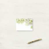 Post-it® Fleurs blanches post-it-notes (Sur un bureau)