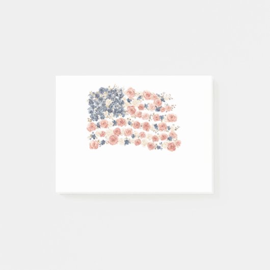 Post-it® Fleurs Bleu Blanc Rouge (Devant)