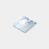 Post-it® Fleurs bleues et perles Post it Notes (Incliné)